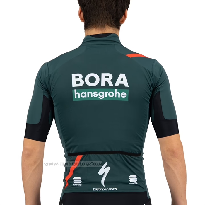 2021 Maillot Cyclisme Bora-Hansgrone Vert Manches Courtes et Cuissard
